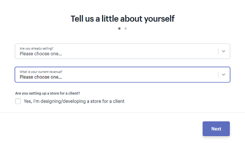 Shopify About Yourself Next