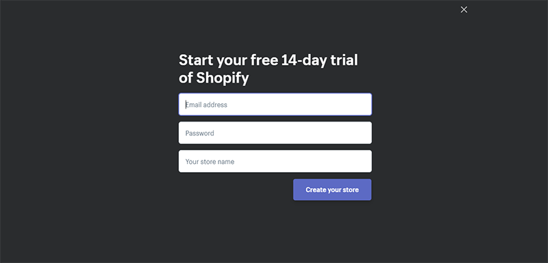 Shopify Email Password Store Input