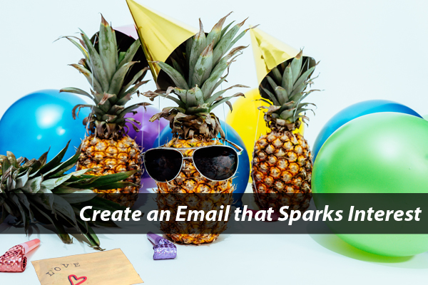 Pineapple and email on table