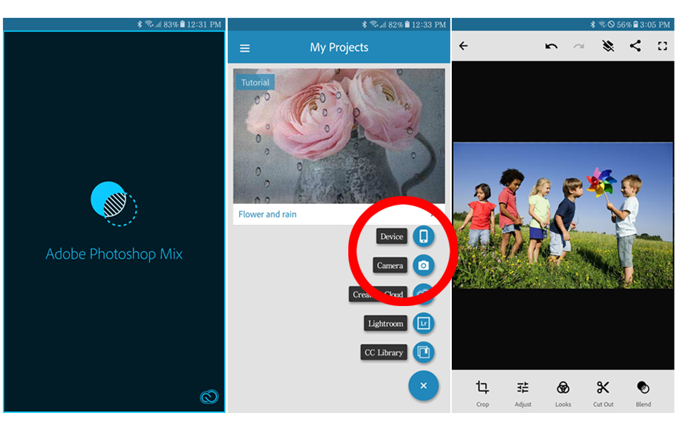 A screenshot of Adobe Photoshop Mix.