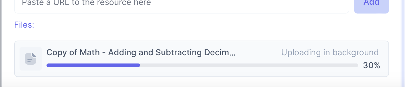 A screenshot of transcription process